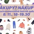 Nákupy? Nákupy. Environmentálně šetrné nakupování.